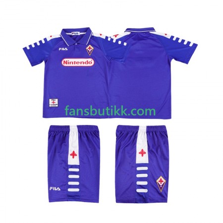 Fotballdrakt ACF Fiorentina 1999 Barn Retro Hjemmetrøye 1998 Kortermet